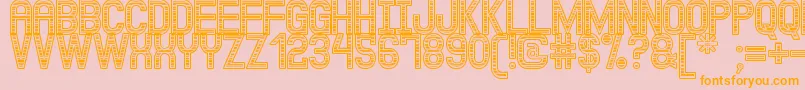 JuxKadabraSt Font – Orange Fonts on Pink Background