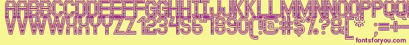 JuxKadabraSt Font – Purple Fonts on Yellow Background