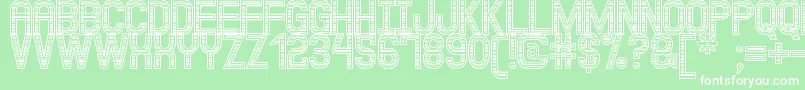 JuxKadabraSt Font – White Fonts on Green Background