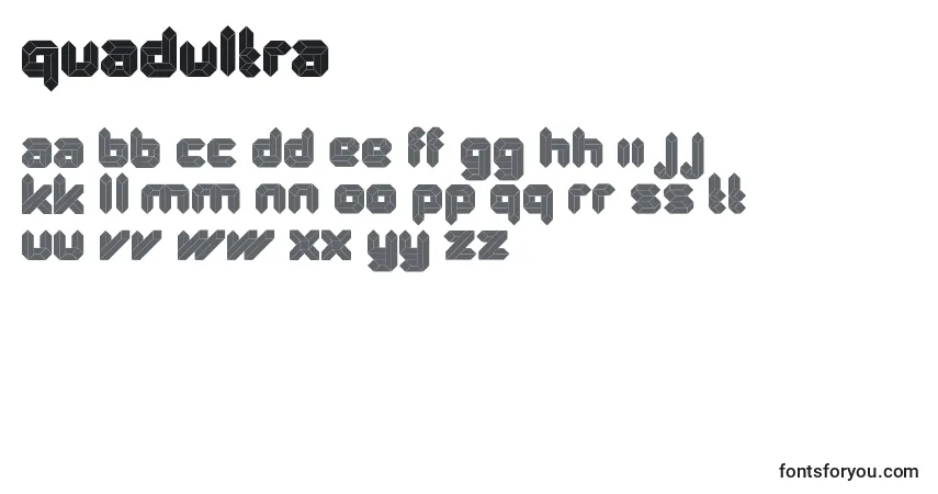 Schriftart QuadUltra – Alphabet, Zahlen, spezielle Symbole