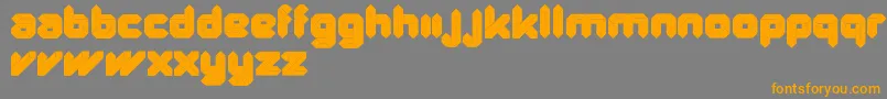 QuadUltra Font – Orange Fonts on Gray Background