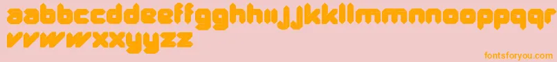 QuadUltra Font – Orange Fonts on Pink Background
