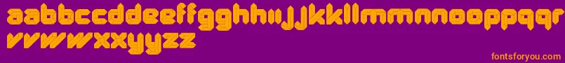 QuadUltra Font – Orange Fonts on Purple Background