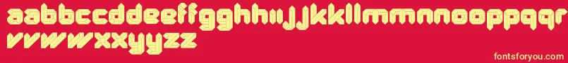 Шрифт QuadUltra – жёлтые шрифты на красном фоне