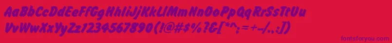 Flashdbol Font – Purple Fonts on Red Background