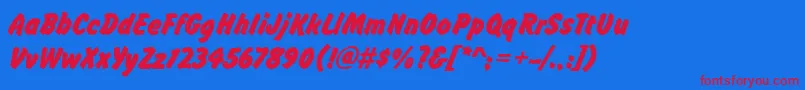 Flashdbol Font – Red Fonts on Blue Background