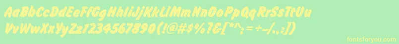 Flashdbol Font – Yellow Fonts on Green Background