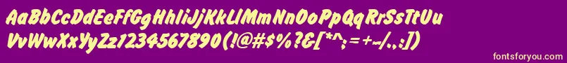 Flashdbol Font – Yellow Fonts on Purple Background