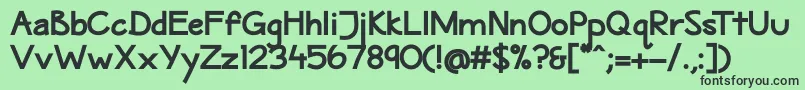 MaritimeSansExtrabold Font – Black Fonts on Green Background
