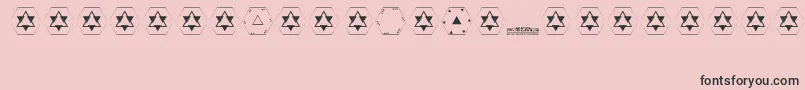 Pyramid Font – Black Fonts on Pink Background