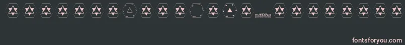 Pyramid Font – Pink Fonts on Black Background