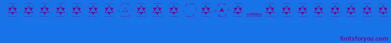 fuente Pyramid – Fuentes Moradas Sobre Fondo Azul