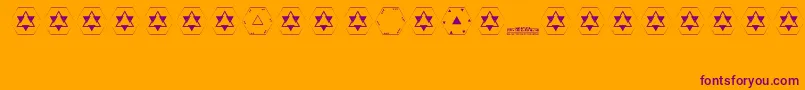 Шрифт Pyramid – фиолетовые шрифты на оранжевом фоне