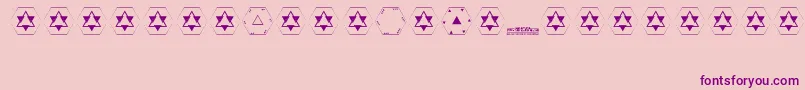 Pyramid Font – Purple Fonts on Pink Background