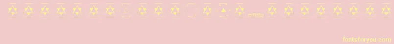 Pyramid Font – Yellow Fonts on Pink Background