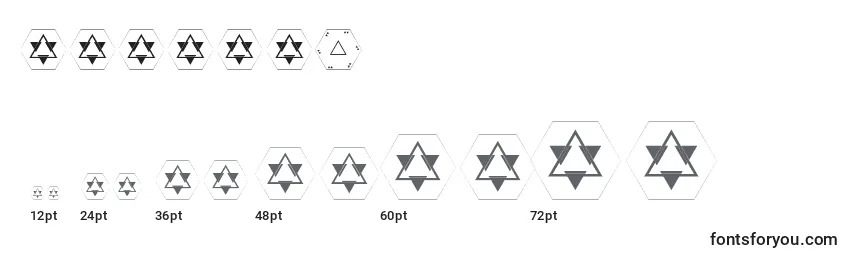Pyramid-fontin koot