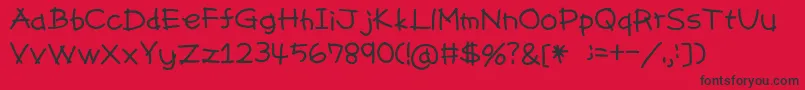 Pencilsrb Font – Black Fonts on Red Background