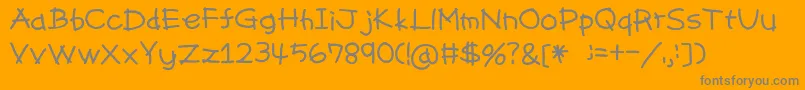 Pencilsrb Font – Gray Fonts on Orange Background