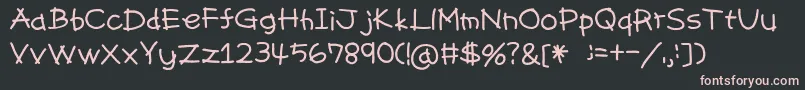 Pencilsrb Font – Pink Fonts on Black Background