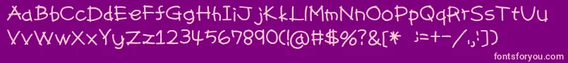 Pencilsrb Font – Pink Fonts on Purple Background