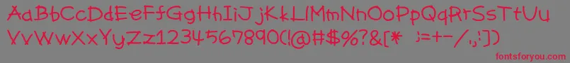 Pencilsrb-Schriftart – Rote Schriften auf grauem Hintergrund