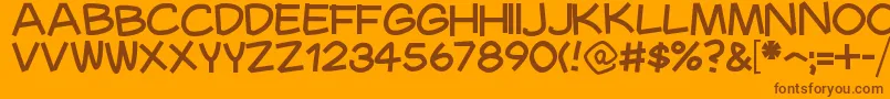 Lisätietoja Mauryssel-fontista Mauryssel-fontti – ruskeat fontit oranssilla taustalla