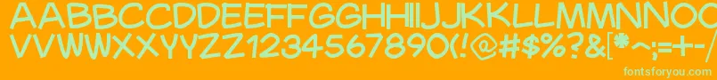 Mauryssel Font – Green Fonts on Orange Background