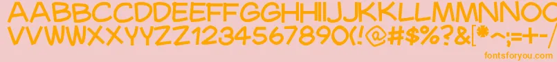 Mauryssel Font – Orange Fonts on Pink Background