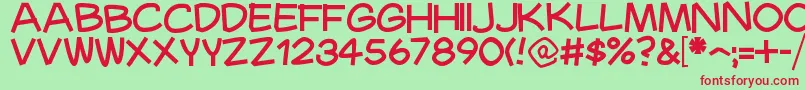 Mauryssel Font – Red Fonts on Green Background