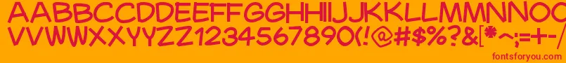 Mauryssel Font – Red Fonts on Orange Background