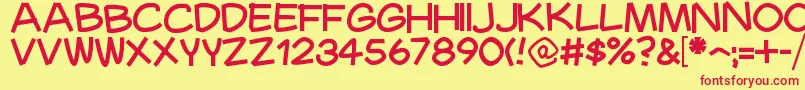 Mauryssel Font – Red Fonts on Yellow Background