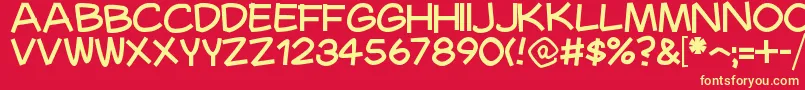 Mauryssel Font – Yellow Fonts on Red Background