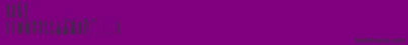 PsaltyrIeucsSpacedout-fontti – mustat fontit violetilla taustalla