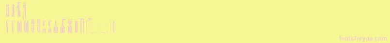 Шрифт PsaltyrIeucsSpacedout – розовые шрифты на жёлтом фоне