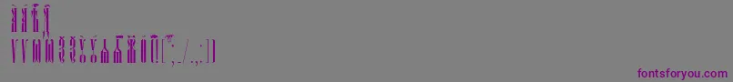 PsaltyrIeucsSpacedout Font – Purple Fonts on Gray Background