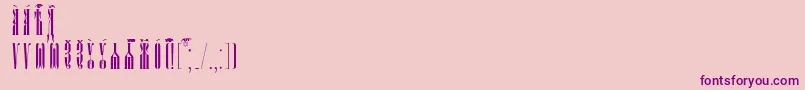 Police PsaltyrIeucsSpacedout – polices violettes sur fond rose