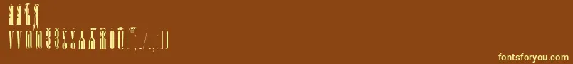 PsaltyrIeucsSpacedout Font – Yellow Fonts on Brown Background