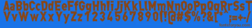 MongaRegular Font – Brown Fonts on Blue Background