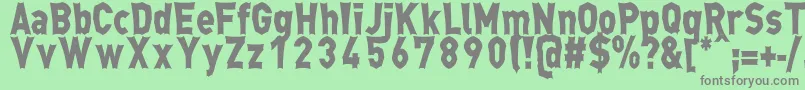 MongaRegular Font – Gray Fonts on Green Background