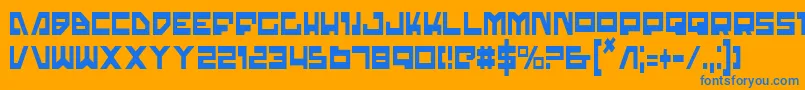 フォントTrajiaCondensed – オレンジの背景に青い文字