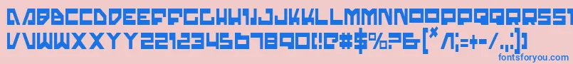 TrajiaCondensed Font – Blue Fonts on Pink Background