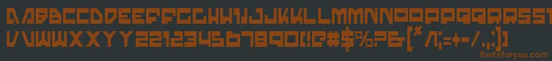 TrajiaCondensed Font – Brown Fonts on Black Background