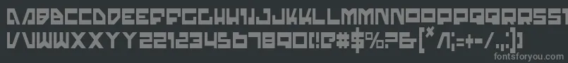 TrajiaCondensed Font – Gray Fonts on Black Background