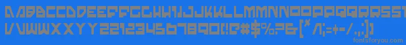 TrajiaCondensed Font – Gray Fonts on Blue Background