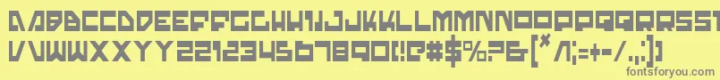 TrajiaCondensed Font – Gray Fonts on Yellow Background