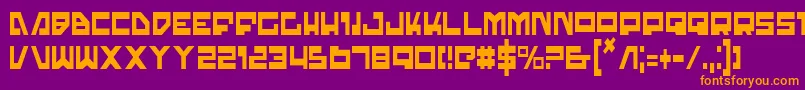 TrajiaCondensed Font – Orange Fonts on Purple Background
