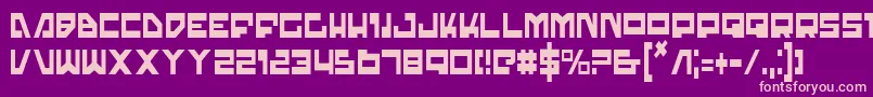 TrajiaCondensed Font – Pink Fonts on Purple Background