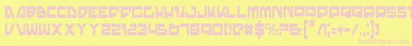 TrajiaCondensed Font – Pink Fonts on Yellow Background
