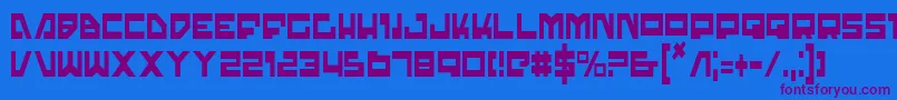 TrajiaCondensed Font – Purple Fonts on Blue Background