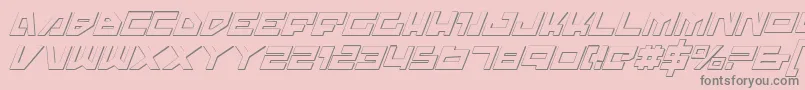 TrajiaShadowItalic Font – Gray Fonts on Pink Background